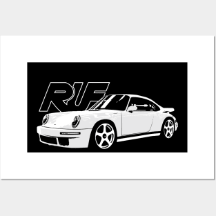 Ruf 911 SCR CTR high performance sports car German automobile YELLOW BIRD Posters and Art